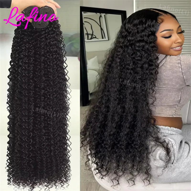 Raw Deep Wave Curly Human Hair Bundles