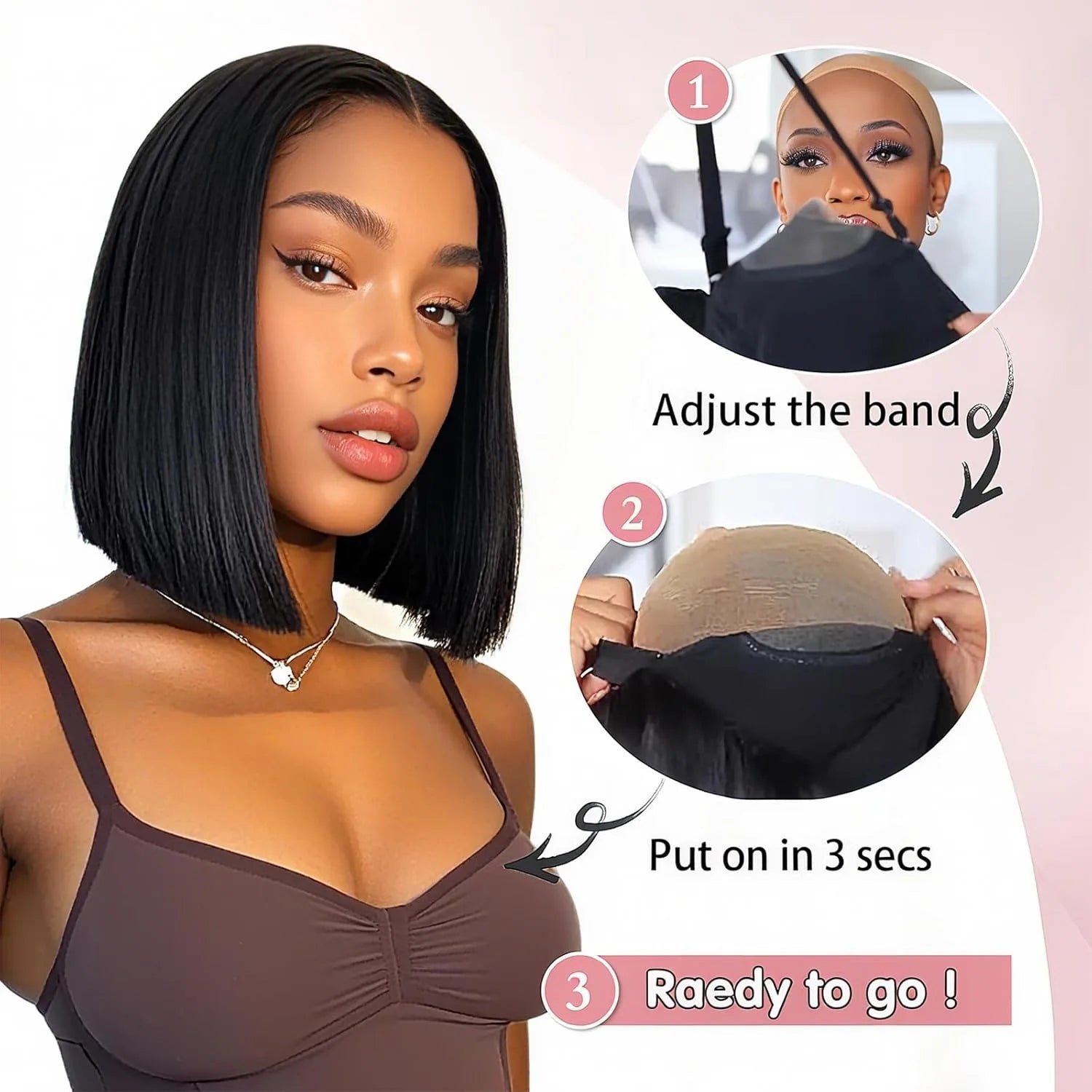 Bone Straight Bob Wig