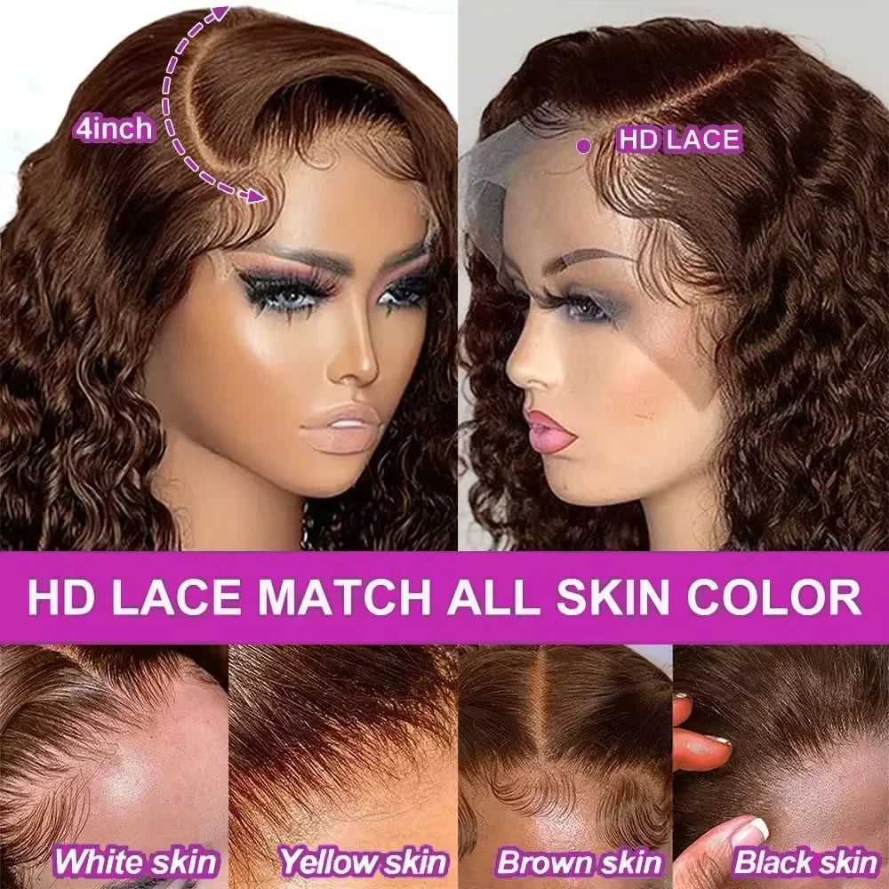 13×4 Lace Frontal Deep Wave Human Hair