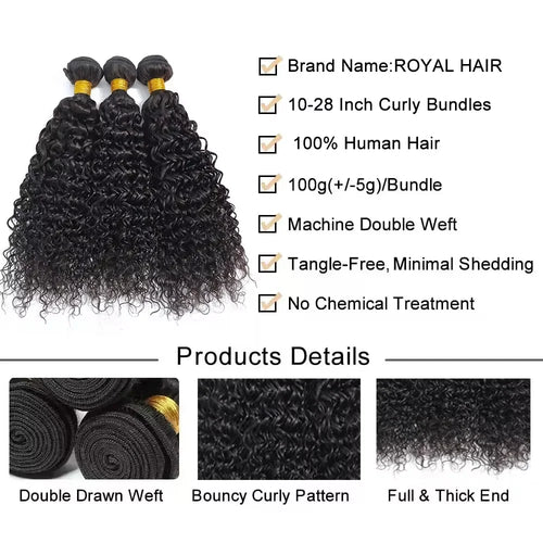 12A Kinky Curly human Hair Bundles