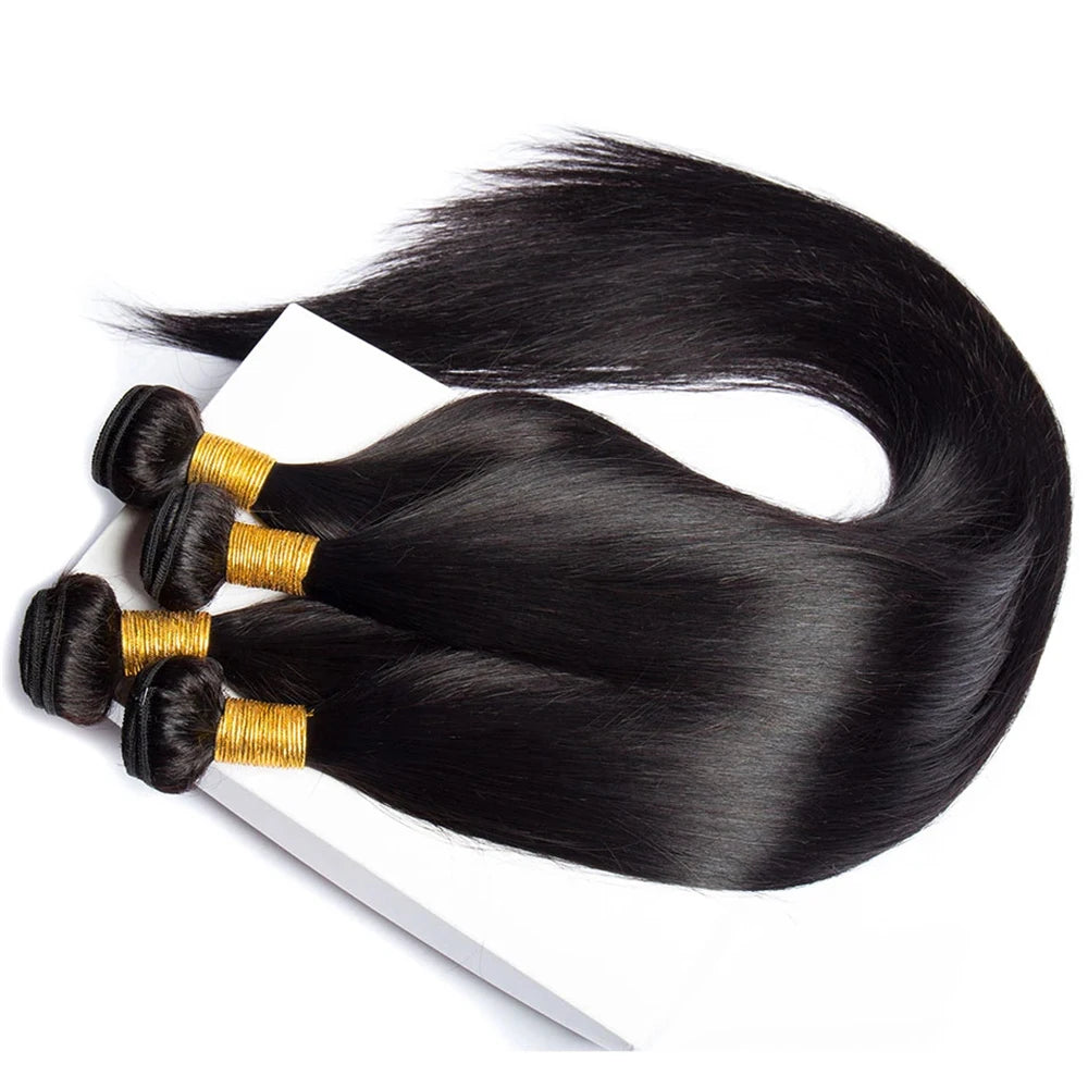 Straight Bundles Human Hair 22 24 26Inches Unprocessed Brazilian Virgin Bone Straight Human Hair Bundles Natural Color Raw Hair