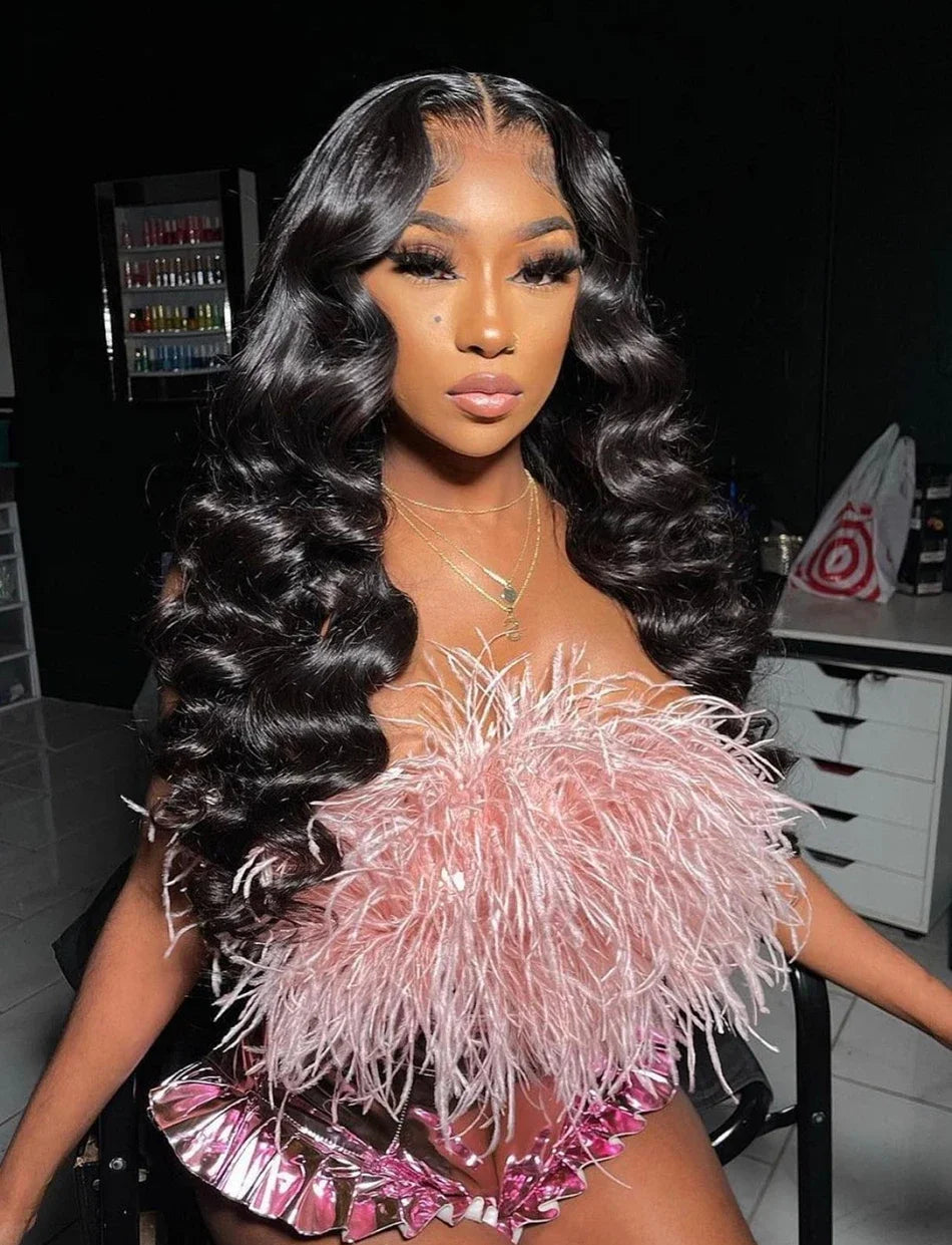 30 40Inch  13x6 HD Lace Frontal Curly Wig