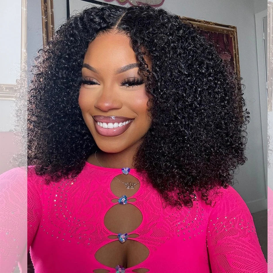 HD Transparent Glueless Lace Wigs Kinky Curly