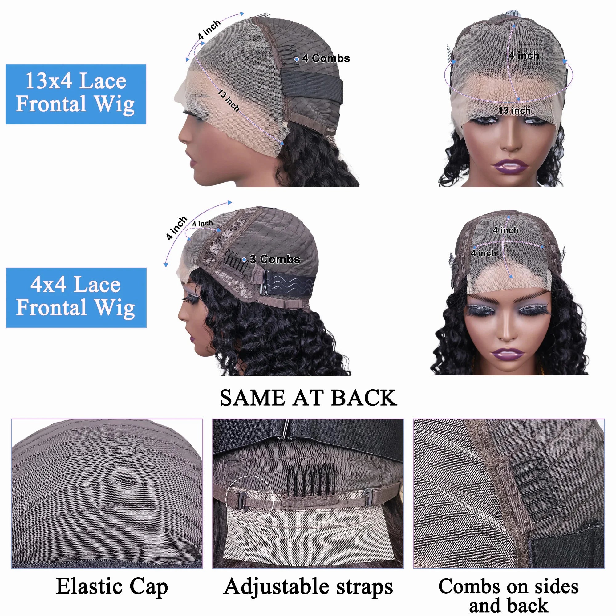 Brazilian Curly Short Lace Frontal Wigs