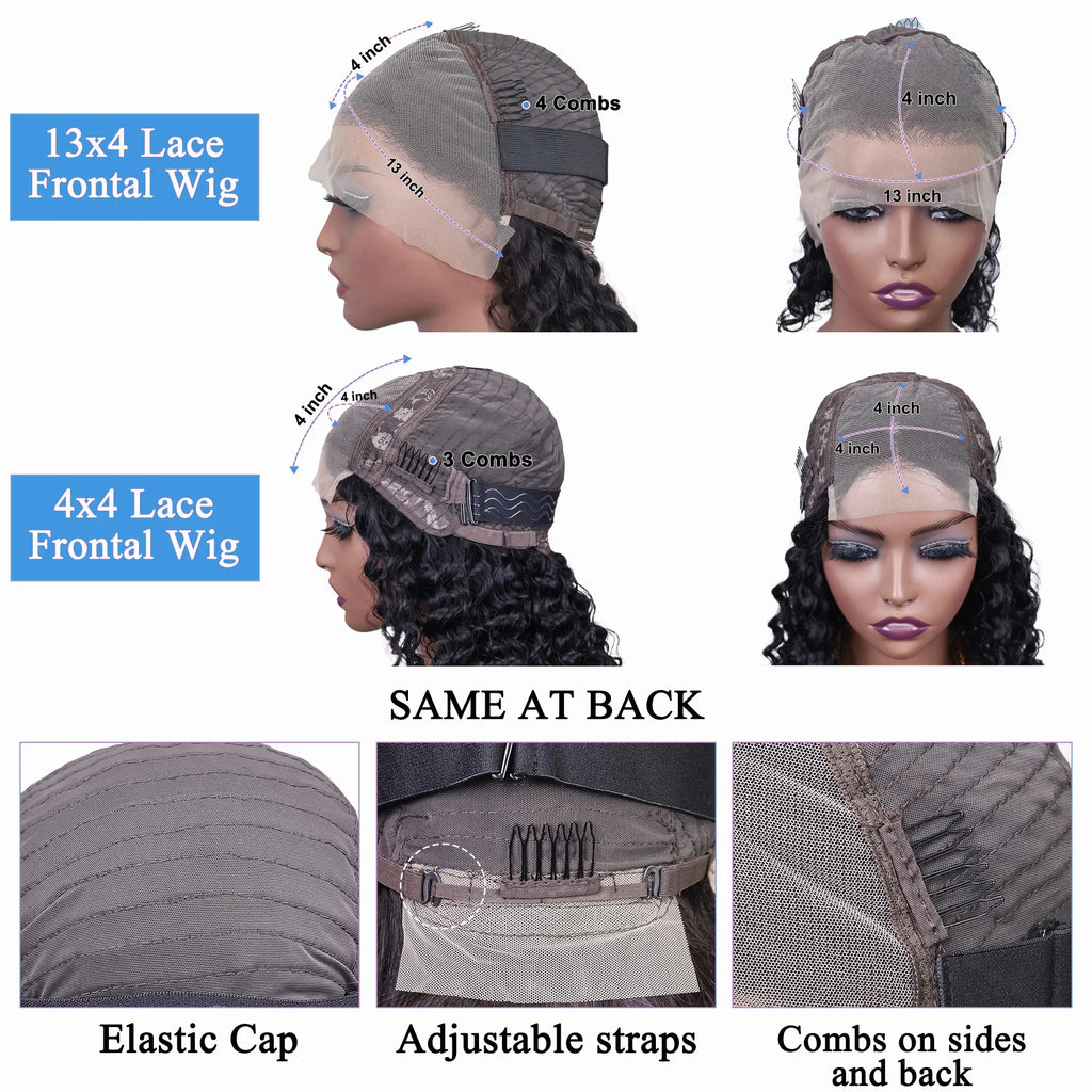 Brazilian Curly Short Lace Frontal Wigs