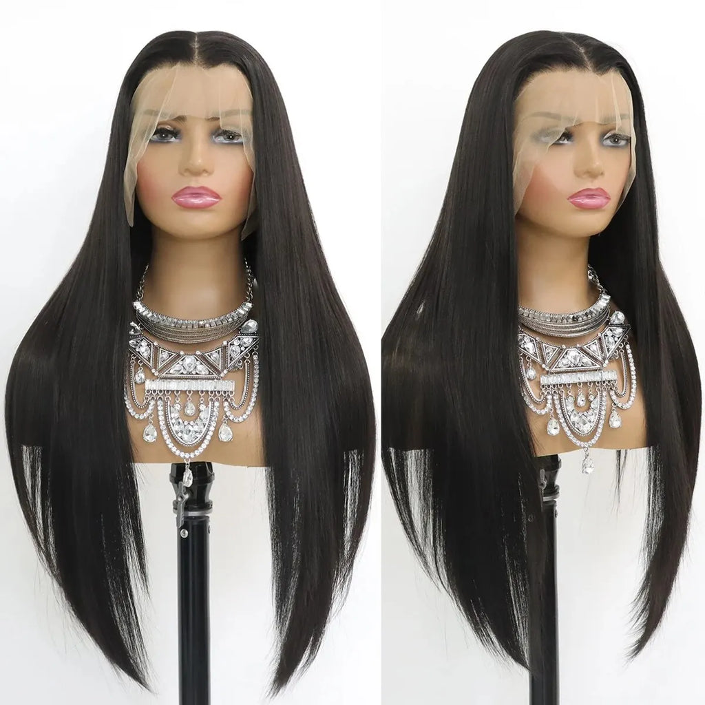 Bone Straight Glueless HD Lace Front Wig
