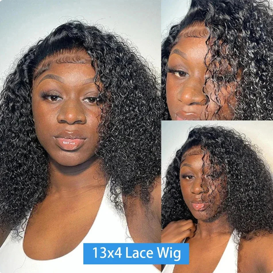 Brazilian Curly Short Lace Frontal Wigs