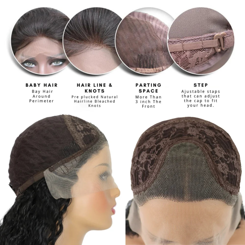 Deep Curly Short glueless Bob Wig