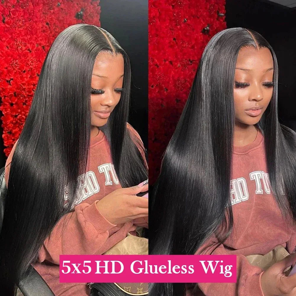 Glueless  Bone Straight Lace Front Wigs