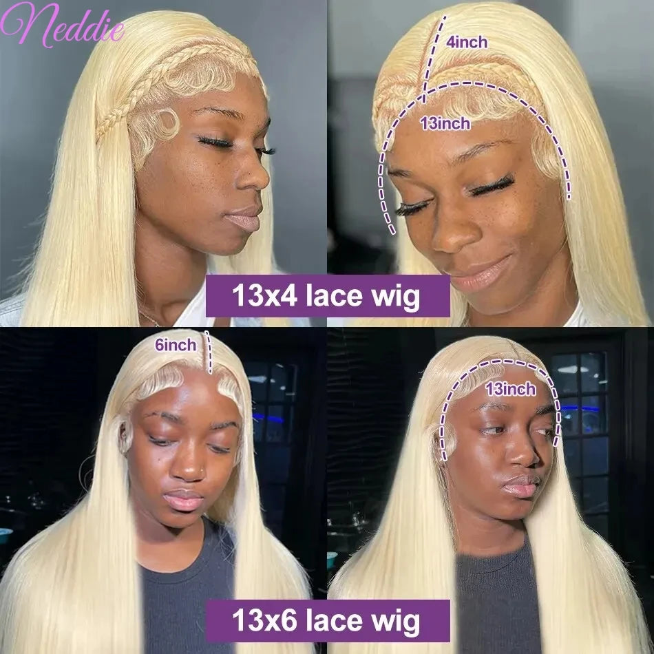 13X6 Straight HD BlondeLace Frontal Wig