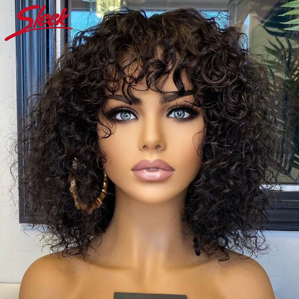 Jerry Curly Short Bob Human Hair Wigs