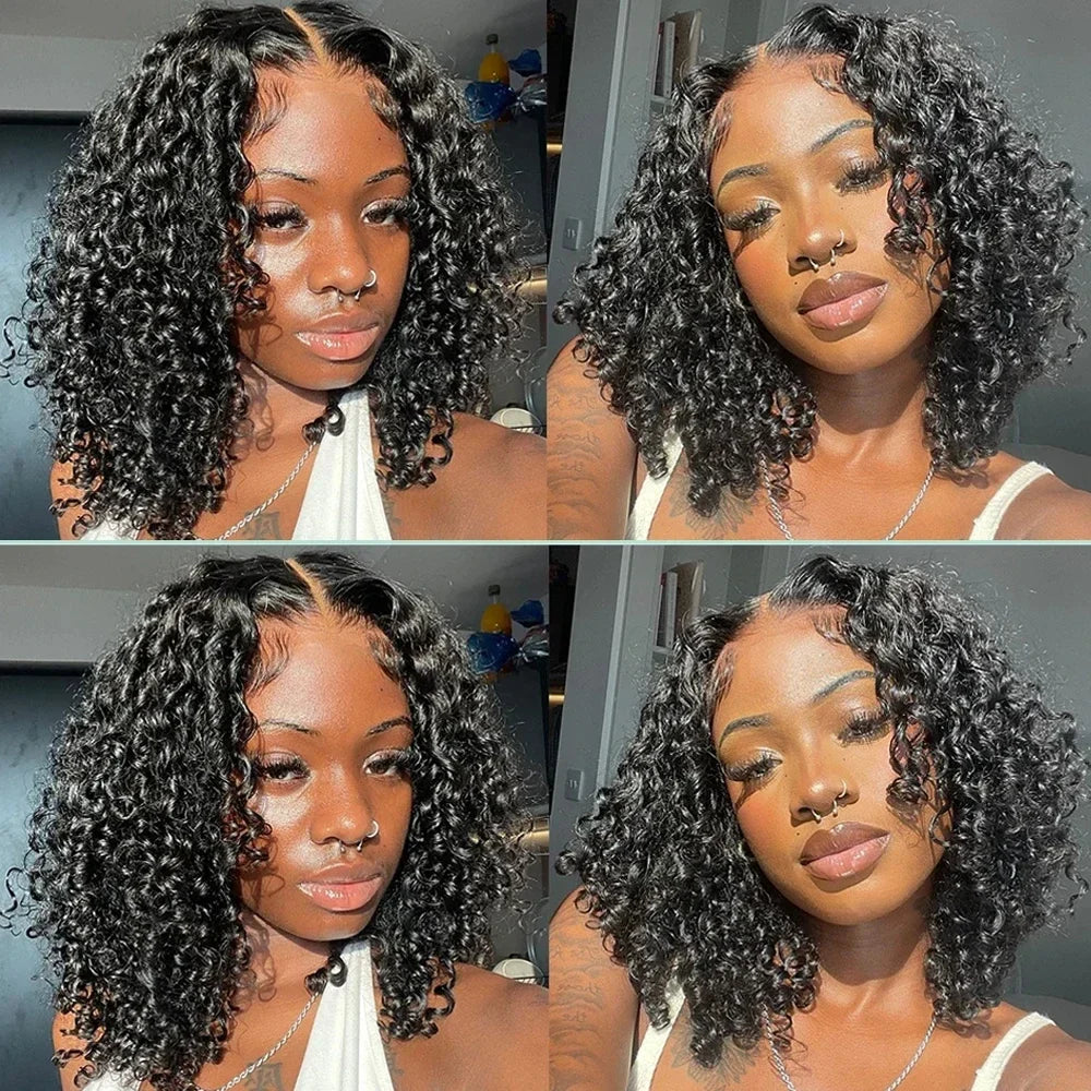 Brazilian Curly Short Lace Frontal Wigs
