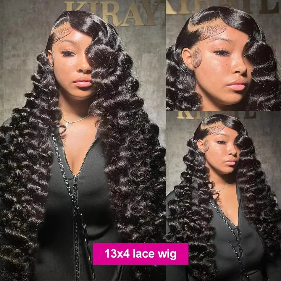 30 40Inch  13x6 HD Lace Frontal Curly Wig