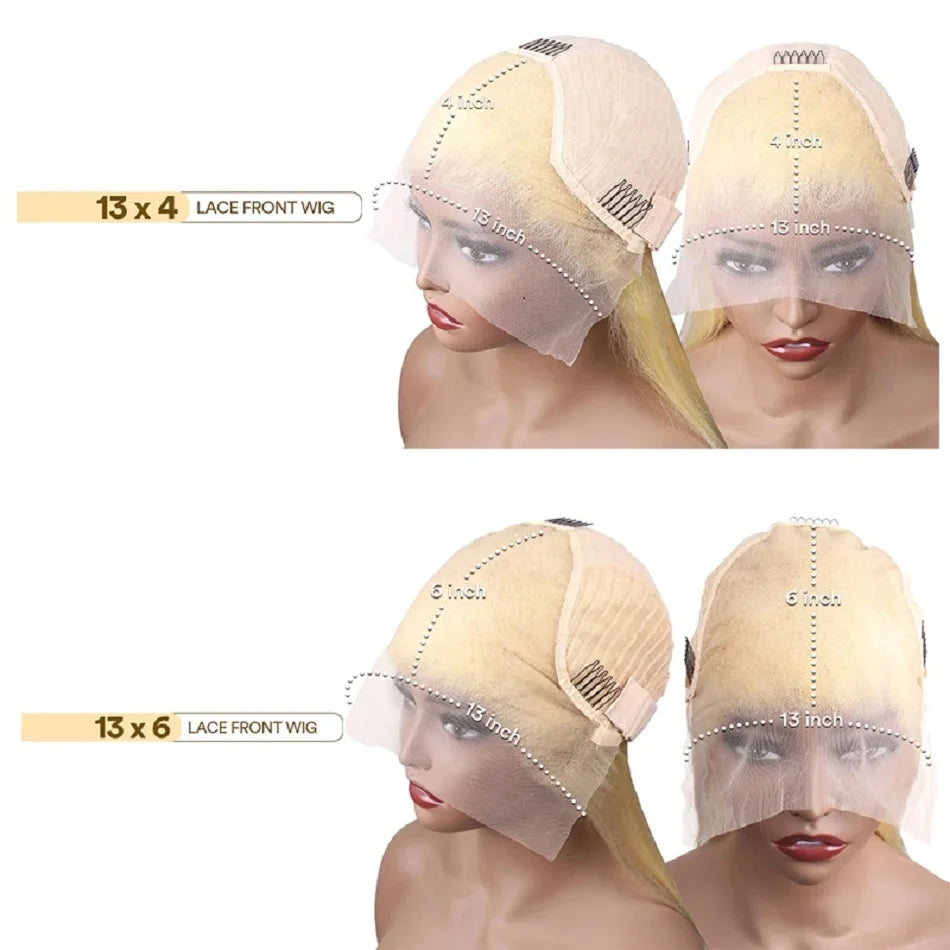 13X6 Straight HD BlondeLace Frontal Wig