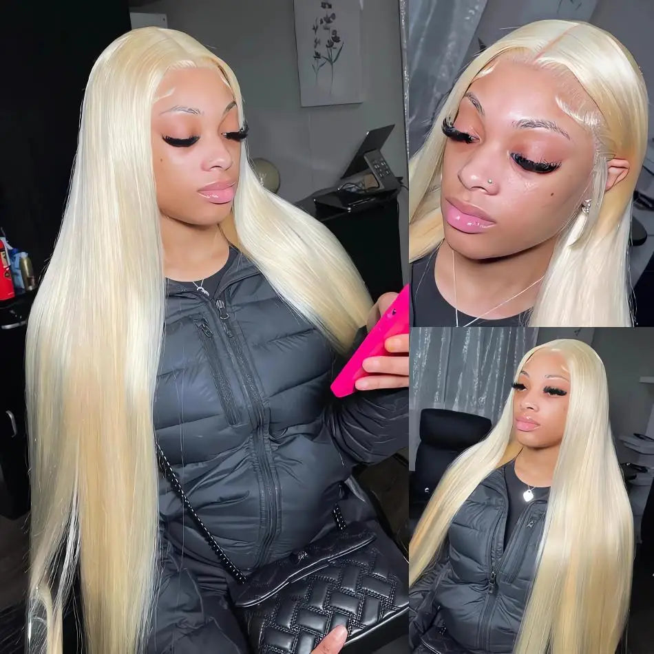 13X6 Straight HD BlondeLace Frontal Wig