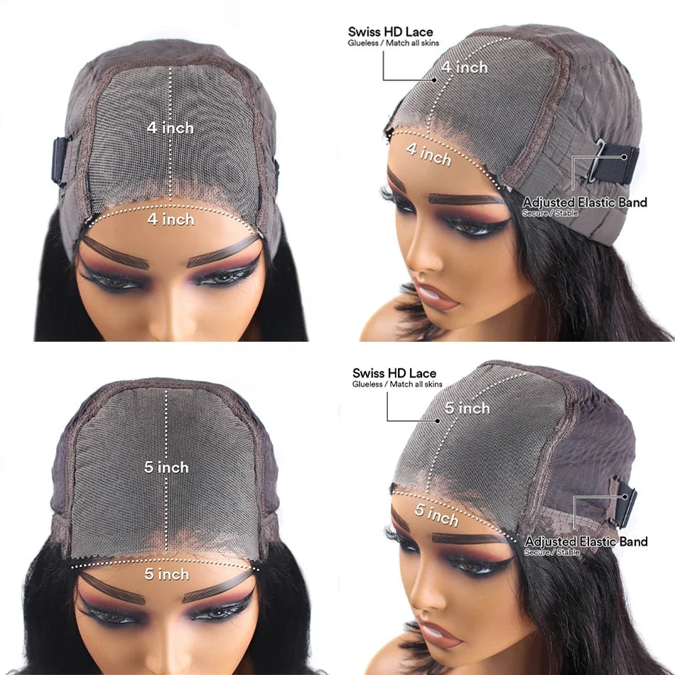 Glueless  Bone Straight Lace Front Wigs